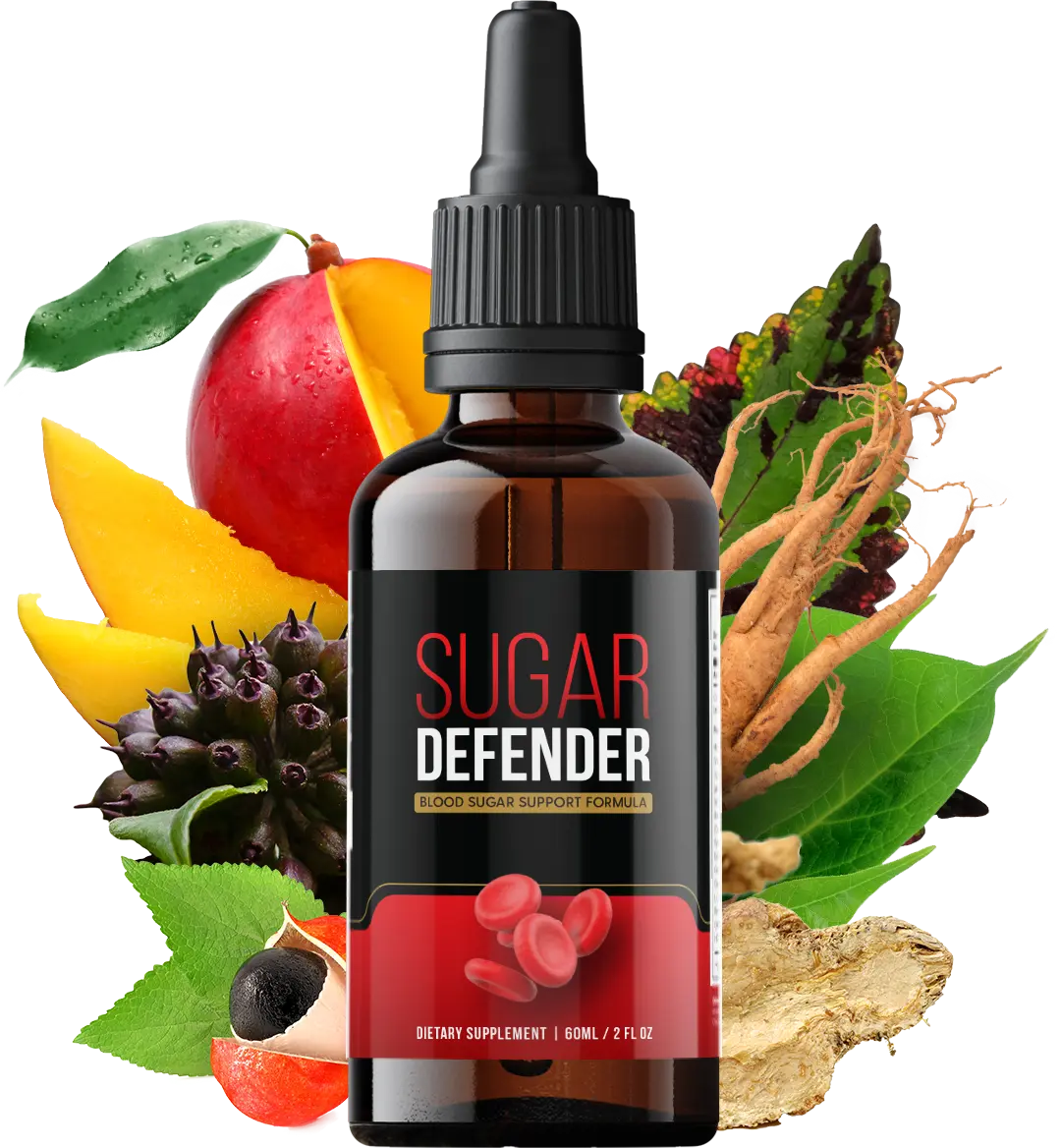 Sugar Defender bottle with fruits